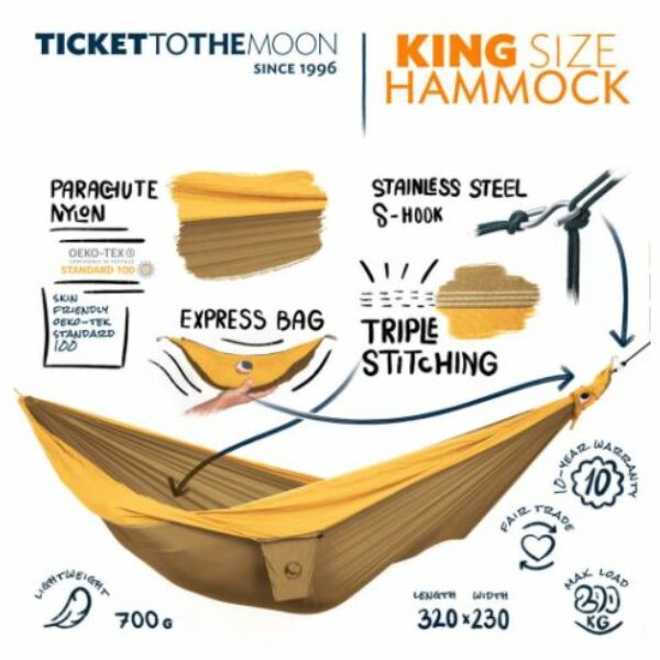 Ticket to the moon King Size Hammock